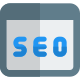 Search engine optimization article on a web browser icon