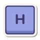 h 键 icon