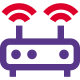 Double antenna internet router for better range icon