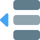Move document-list object left direction margin line icon