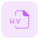 A WV file is an audio file compressed using WavPack Hybrid Lossless Compression icon