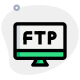 连接到 ftp 服务器的外部桌面计算机用于数据文件传输数据 green-tal-revivo icon