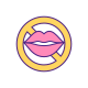 No Kisses Stop Sign icon