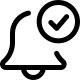 An active alarm on your devices with deadline checkmark on bell icon