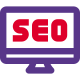 Seo enhancement of web content on desktop computer icon