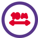 Distance of about ten kilometers range on a road signal icon