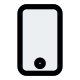 Modern smartphone with biometric home button layout icon