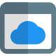 Cloud service support online on web browser icon