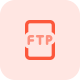 FTP file transfer isolated on a white background icon