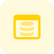 Web connected database for online storage database icon