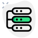 Multiple server connected in parallel isolated on a white background icon