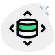 Database server availability round the clock isolated on a white background icon