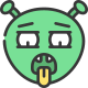 emoticon-externo-emoji-alienígena-relleno-suave-relleno-suave-pez-jugoso-7 icon