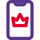 Membership crown badge for smartphone online member icon