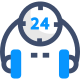 24 Hours Support icon