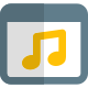 Music collection of wide genre available online icon