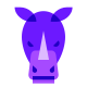 Rhinocéros vue de face icon