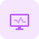 Computer monitor to view the result of a heart Rhythm and other activities icon