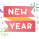 New year Ribbon icon