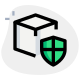 Design dimension protected by software isolated on a white background icon