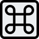 Macintosh command logotype for basic function key icon