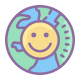 sorridente della terra icon