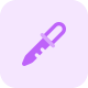 Pipette with measuring scale isolated on a white background icon