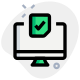 Desktop computer for counting state election result icon