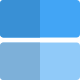 Square frame parting into two equal parts icon