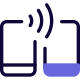 Tethering between two cell phones with wireless file transfer icon