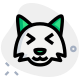 Clever fox squint with grinning at same time icon