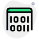 Web binary on internet website isolated on white background icon