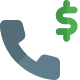Mobile phone online order with dollar sign layout icon