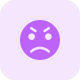 Sad face emoji with furrowing eyebrows expression icon