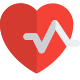 Regular Heartbeat sinus is isolated on a white background icon