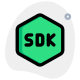 Skd badge logotype isolated on white background icon