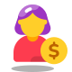 Stipendio femminile icon