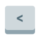 Left Angle Parentheses Key icon