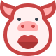 Schwein mit Lippenstift icon