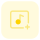 Add a song to the playlist app icon