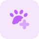 Add inurance for pet animals with foot print icon