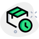 Cargo parcel item in queue for a delivery icon