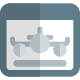 Landing page of Android web page with a plane landing logotype icon