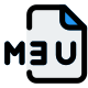 M3U is a computer file format for a multimedia playlist icon