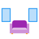 sofá entre icon