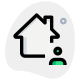 House owner of a private house property isolated on a white background icon