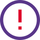 Computer error alert notification with alertness warning icon