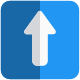 Up arrow direction for the forward place in the lane icon