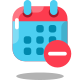 Menos calendário icon