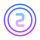 2 en círculo icon